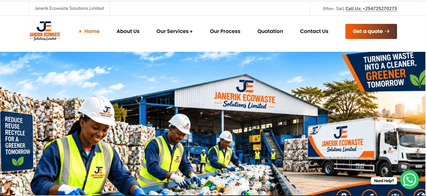 janerikecowaste.co.ke preview